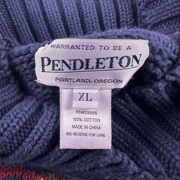 Pendleton Fox Hunt Chunky Collar Sweater Women’s Dogs Intarsia XL - Picture 3 of 16
